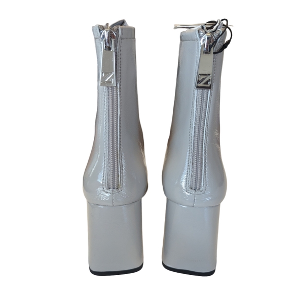 NWT Zara Wide Heeled Ankle Boots with original dust bag - Picture 5 of 10